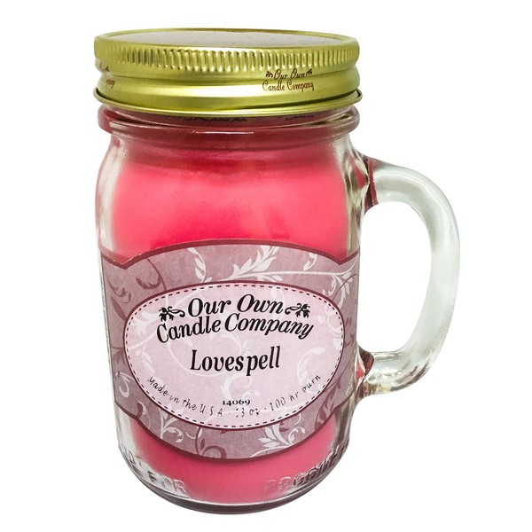 Our Own Candle Company Lovespell Scented 13 Ounce Mason Jar Candle