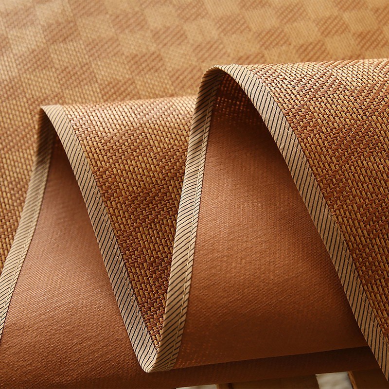 Home Textile Rattan Mat Grid Fitted Sheet Set Summer Cool