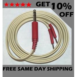 cmedproducts HIGH QUALITY STEREO INTERFERENTIAL RED LEAD WIRES for DYNATRON 850 PLUS, 6 FEET