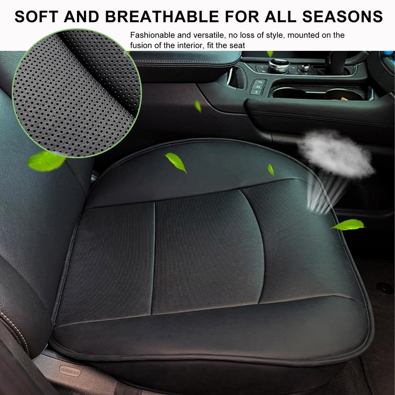 Suvnie Car Seat Bottom Cover, Premium PU Leather Seat Protection