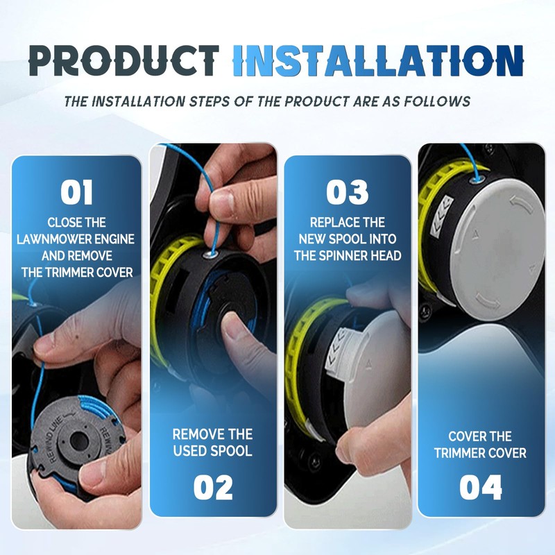 CHIHOLEN Pack of 6 Grass Trimmer Line Spool Compatible with