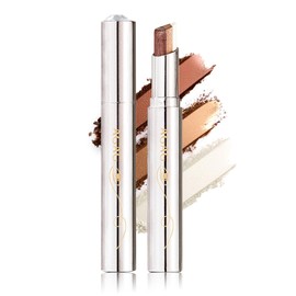 Wirwody Eyeshadow Stick, 3 Colors, Gradation, 4 Colors, Pearl Gloss, Water and Sweat Resistant, For Beginners, Portable, Easy One Stroke, Fits Lid, 0.1 oz (3 g) #03