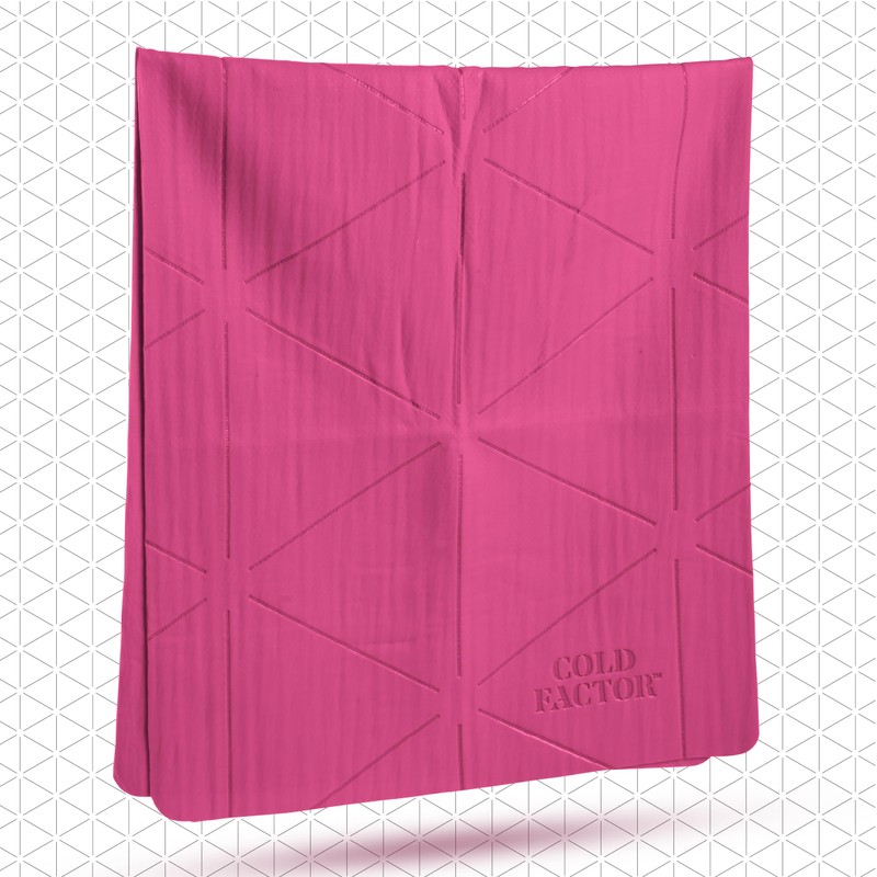 COLD FACTOR Premium Cooling Neck Towel 13" x 29.5" (Pink)