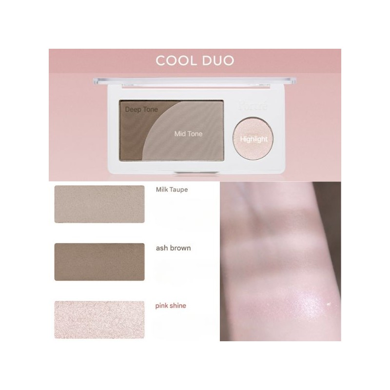 PORTRE Shade & Shine Duo 11.8g, Color:02 Cool Duo