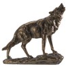 SUMMIT COLLECTION Howling Wolf Figurine Statue Bronze Painted Cold Cast