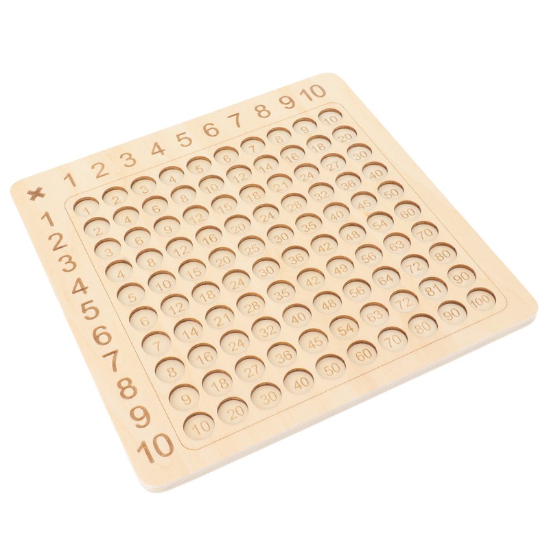 Wooden Multiplication Board Educational Multiplication Game Board for Learning Teaching