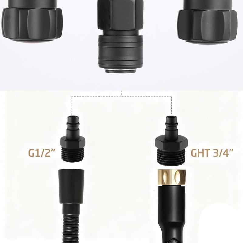 RV Camper Shower Faucet Valve with Exterior Quick Connect Shower