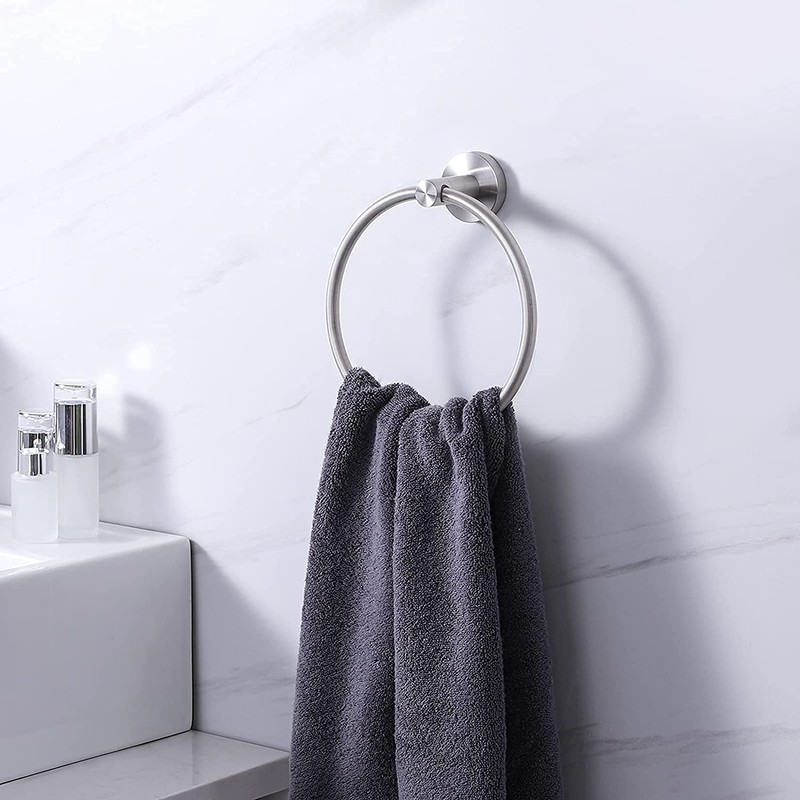 Stainless Steel Towel Ring, Wall Mounted Towel Hanger ,6.3 inches/16cm,