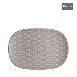 Denby Impression Pink Accent Medium Square Platter / 덴비 임프레션 핑크 액센트 미디움 사각 플래터