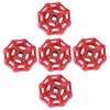 Operitacx Gate Valve Handle 5pcs Red Cast Iron Easy Opening