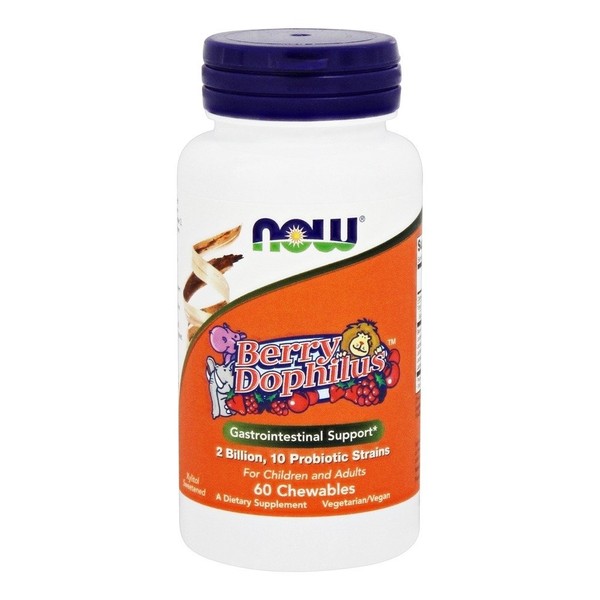 Now Foods BerryDophilus- 60 Chewables 8 Pack