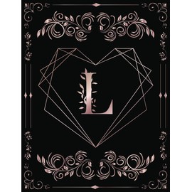 L Monogram Initial Floral L Notebook Diary For Women Girls Kids Gift: L: Letter "L" Monogram Initial Floral Paperback Journal - (8.5 x 11)