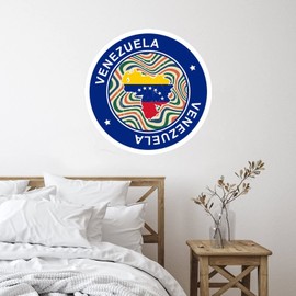 Venezuela Sofa Wall Art Wall Decals Stickers Global World Flag Travel Trip Self-Adhesive Wall Decal for Sofa Bumper Bottles Furniture Vinyl 22in