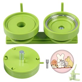 MK.Bear Button Maker Mold 3 inch/75mm, Interchangeable Die Mold Button Maker Mold Suitable for Slide Button Press Machines Pin Maker Machine Button Badge Press, green