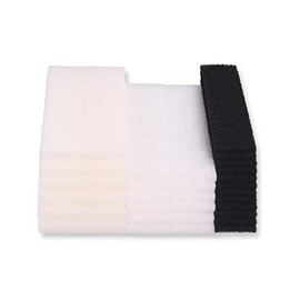 INGVIEE Compatible Filter Pads for Fluval U4 Aquarium Filter (12x Foam Pads, 12x Carbon filter, 12x polyester filter pads)
