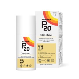 RIEMANN P20 Original SPF20 Lotion 200ml, Advanced Sunscreen Protection, High Performance, Triple Protect + Sweat Resistance, Protects up to 10 Hours, Very Water Resistant, Medium Level UVA Protection