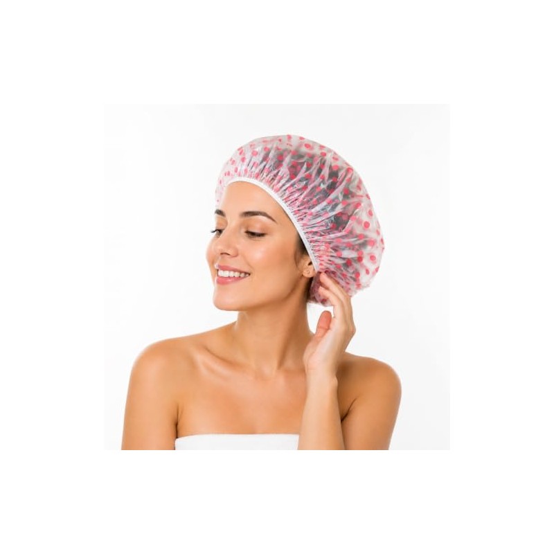 Set de 3 Gorros para Baño Impermeables, Gorra de Ducha