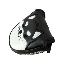 Odyssey 2 Ball Tailor Made Golf Head Cover Mallet Spider Putter Fits Center Shaft Akita Inu (Akita Inu Black Center Shaft)