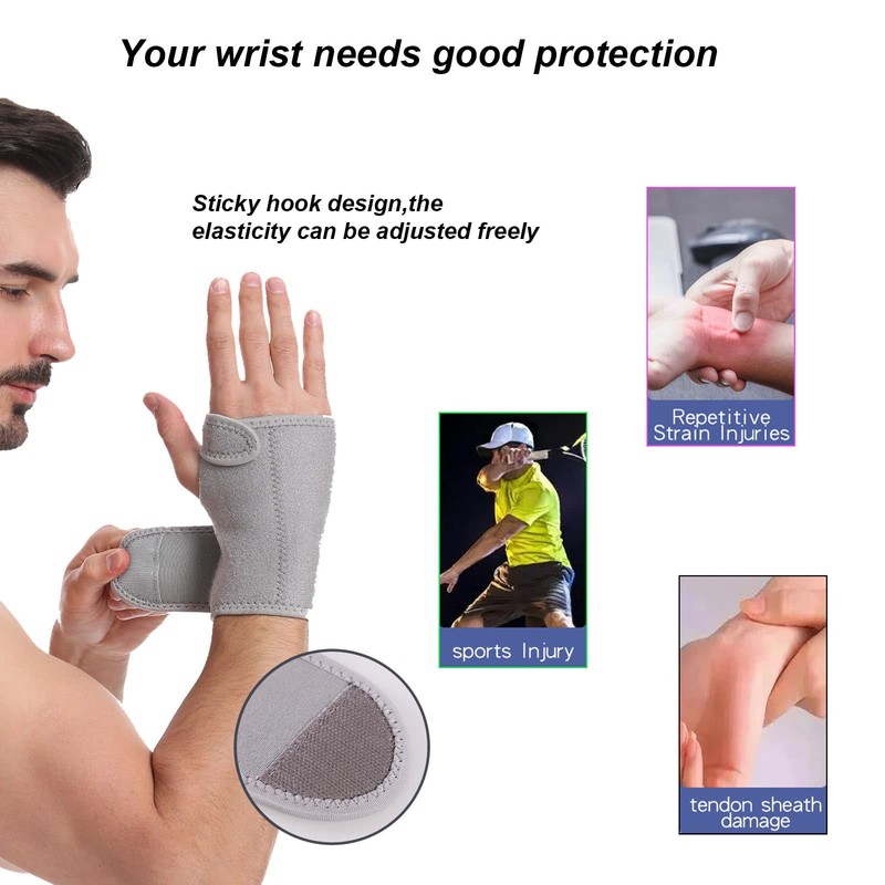 Shefave Wrist Support Brace Left Hand with 2 Metal Splints(Left