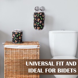 FuWeave 60 Pack Reusable Toilet Paper Washable Reusable Bidet Towels Bulk Paperless Towels Rolls Flannel Cotton Treadmill 12 x 4.3" Cloth Wipes Bathroom Napkins with Cardboard(Wilderness)