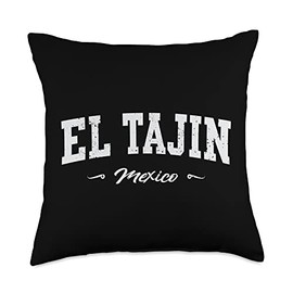 El Tajin Mexico Athletic Sport Fan Gear El Tajin Mexico Sport Souvenir Throw Pillow, 18x18, Multicolor