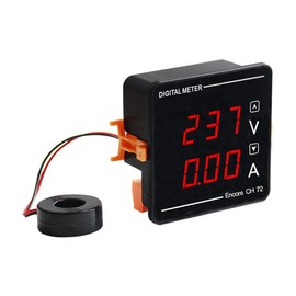 Tiardey Digital Meter Panel Voltmeter Frequency LED Display AC50-500V 10-99.9HZ Embedded Installation Compact-Size Meter