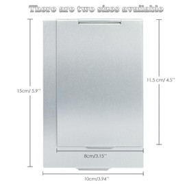 G2PLUS Portable Folding Vanity Mirror, Ultra-Slim Aluminum Shell Travel Mirror, 4x6 Inch Small Mirror for Travel, Bathroom, Makeup, Beauty, Grooming