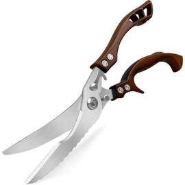 LUPOGRIGIO Kitchen Scissors, Poultry Shears, Poultry Shears Heavy Duty, Heavy Duty Kitchen Shears, Stainless Steel Kitchen Scissors for Turkey, Chicken, Thanksgiving, Christmas Day
