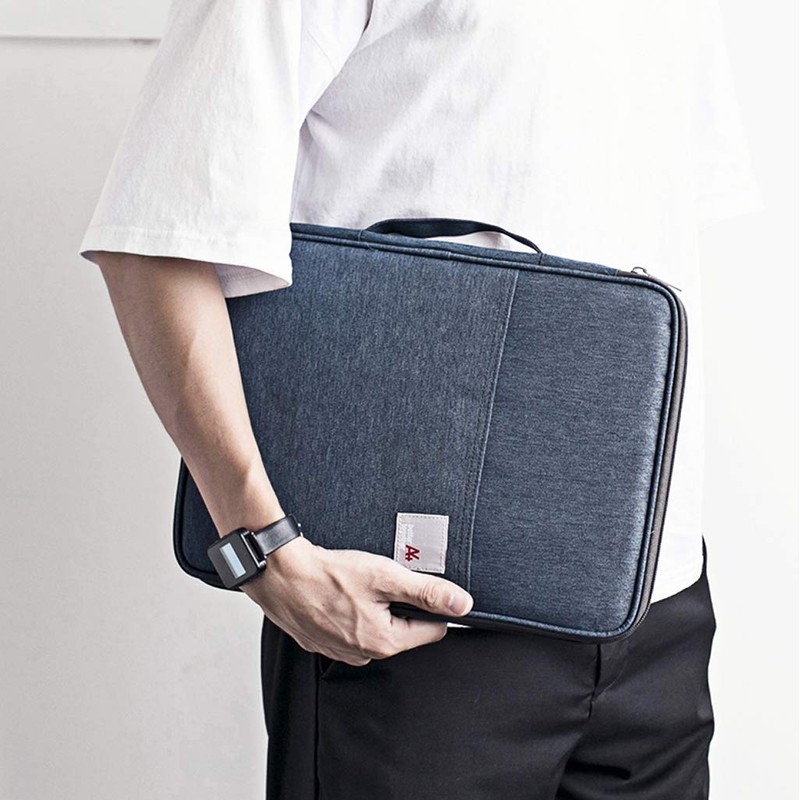BSTKEY Multi-Functional A4 Document Bags Portfolio Organizer-Waterproof Travel Pouch Zippered