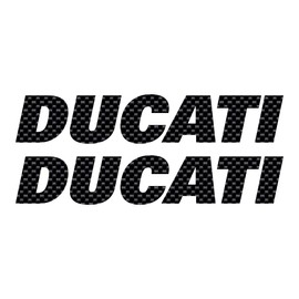 labelbike - Kit of 2 Lettering Stickers for Motorcycle Tank Compatible with Ducati Racing