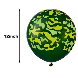 60 Pieces Latex Camo Balloons Camouflage Balloons Military Balloons for Hunting Themed Party Military Celebrations