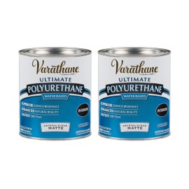 Varathane 262074-2PK Water-Based Ultimate Polyurethane, Quart, Matte Finish, 2 Pack