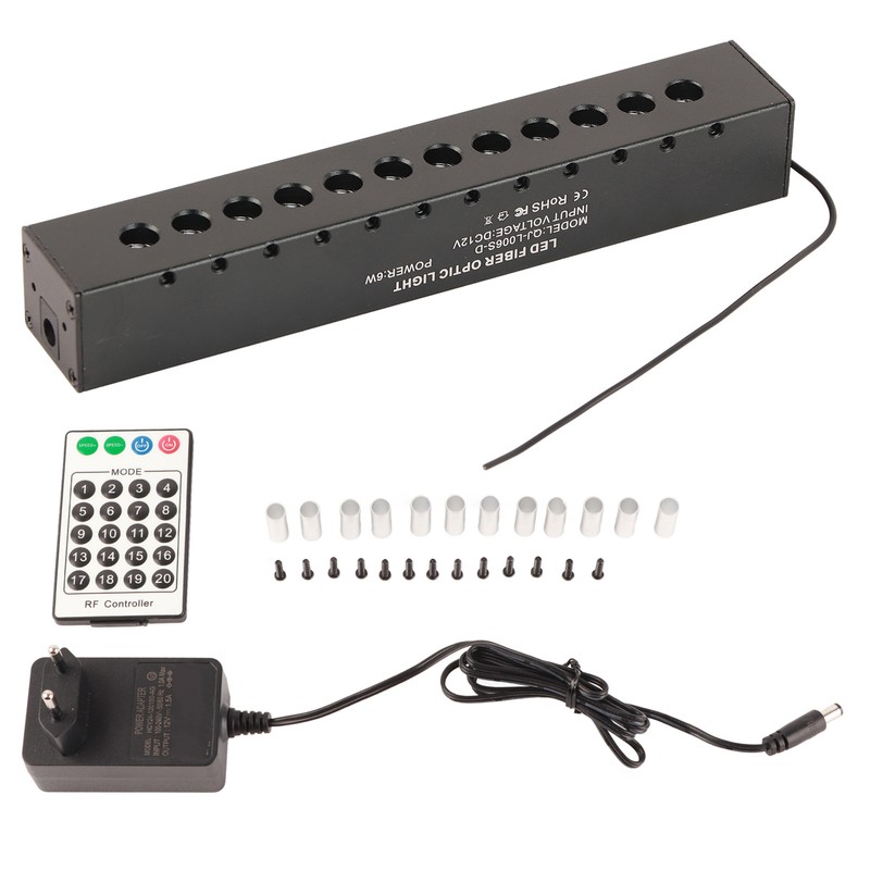 Fiber Optic Lights Kit 12 Holes 6W White Light Meteor