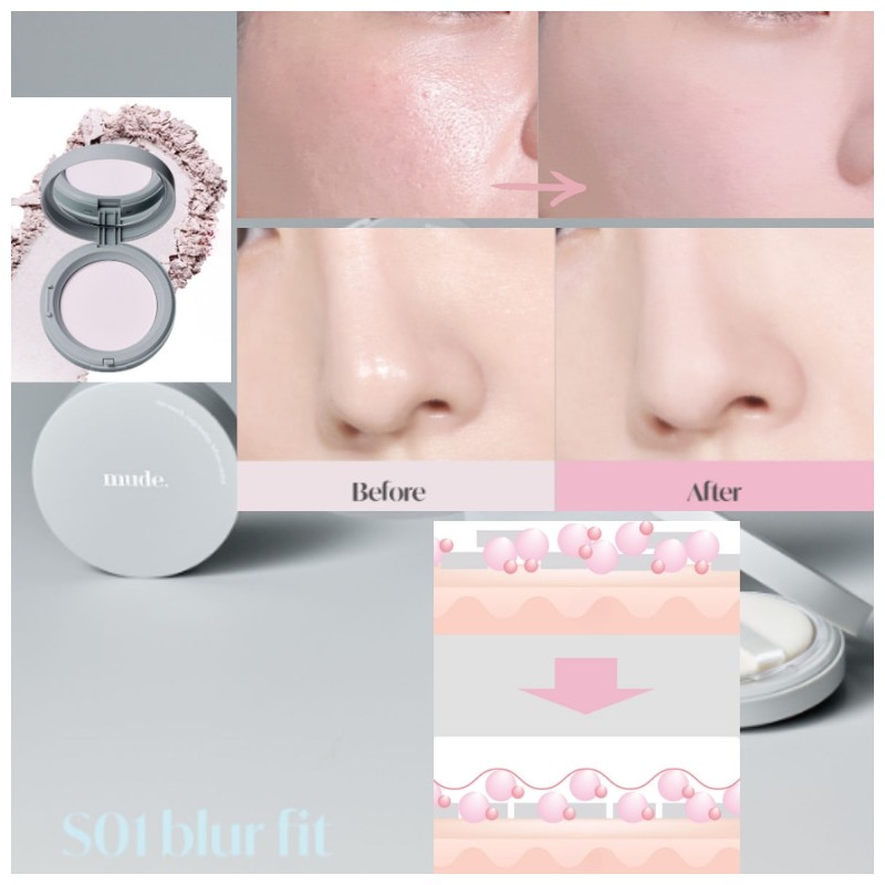 MUDE Setting Powder Pact 9.3~11.2g, Shade:S02 Light Fit (for dry