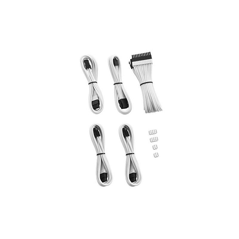 CableMod 8+8 Series Pro ModFlex Sleeved Cable Extension Kit (White)