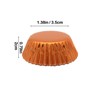 Mombake Mini Foil Cupcake Cases,Muffin Baking Cups(Orange, 300-Count)