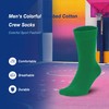 Sakusock Men's Colorful Combed Cotton Crew Socks – Dress Neon