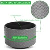 Czzmy Round Leather Art Supply Organizer,Remote Control Holder with Adjustable