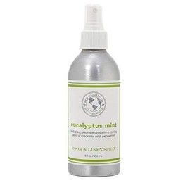 Eco Candle Co. Room & Linen Spray, Eucalyptus Mint, 8 oz. - Scents of Eucalyptus, Spearmint, & Peppermint - Recycled Aluminum Bottle, No Propellents, Pump Top, All Natural Ingredients