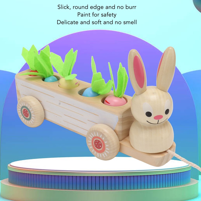 Toddler Radish Matching Car Toy Baby Safe Infant Robust Wooden