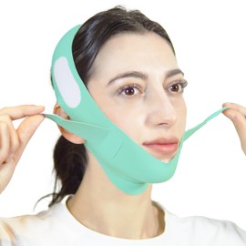 V Line Lifting Mask Chin Strap for Sleeping, Face Lifting Strap, Chin Strap, Chin Lifting Mask, Jawline Shaper, Jaw Strap, Double Chin Reducer, Face Lift Tape & Snoring Solution (Green)