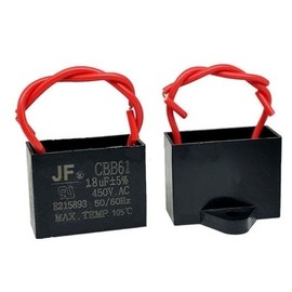 CBB61 18µF 450V AC ±5% 25/105/21 Capacitor, 105°C Resistant - Starting Capacitor for Motors, Ceiling Fans, Hoods, Pumps - 50/60Hz - 1 Piece