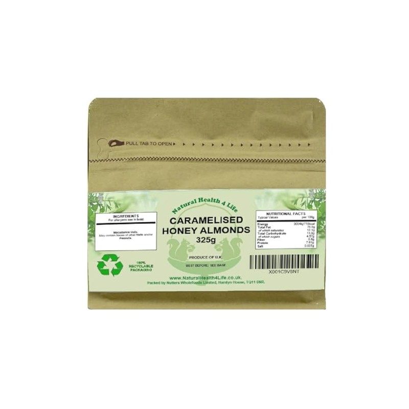 Natural Health 4 Life Snack Nut Caramelised Honey Almond Nuts