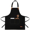 APRONPANDA Aprons for Men Women with Pockets, Waterproof Adjustable Chef