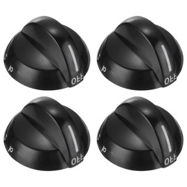MECCANIXITY 4Pcs 316220009 Gas Stove Knob Locks Replacement, 0.24x0.2 Inch ID Black Gas Oven Cooktop Surface Burner Control Knobs Covers for 1379610 AP4322122 PS199153