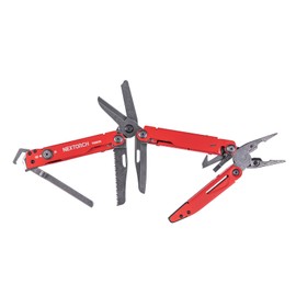 NEXTORCH PIONEER MT20 14-IN-1 Multi-tools Full-Size,Versatile Multi-tool Set with Scissors Needle Nose Pliers Pocket Clip Multi-tool (RED)