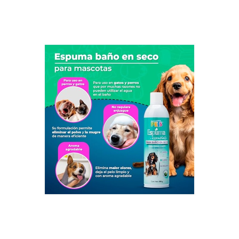 Fancy Pets Espuma P/BAÑO EN SECO Essentials 300 G