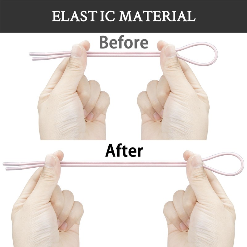 Endoto Elastic Shoelaces Strings Replacement Laces for Hey Dude Shoes(Color:Pink,Size:16Inch)