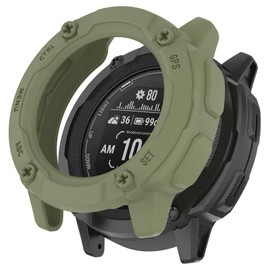 Kobmand Hülle Kompatibel mit Garmin instince 2X,Vollständige Abdeckung Schutzfolie Cover Case Schutzhülle für Garmin instince 2X (green)