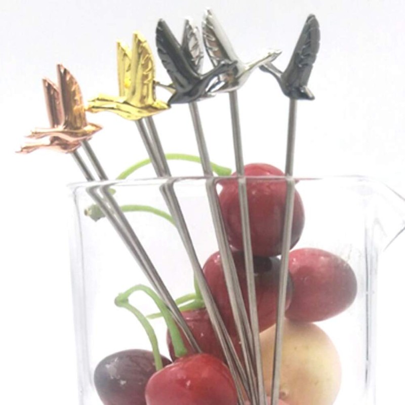 Stainless Steel Greylag Goose Martini Cocktail Picks for Fruit,Cocktail,Party,Wedding Set